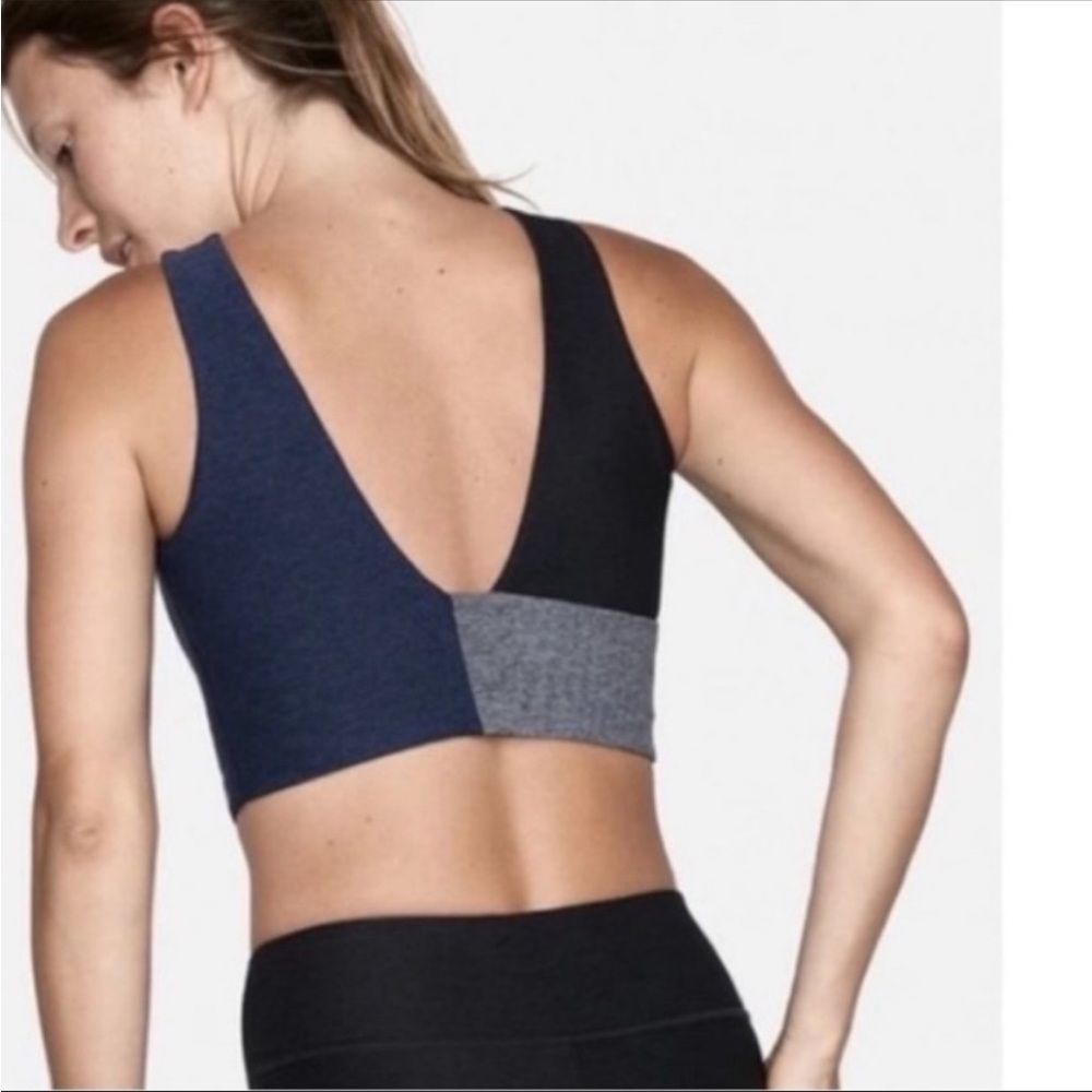 Outdoor voices venus crop top/ sports bra in navy